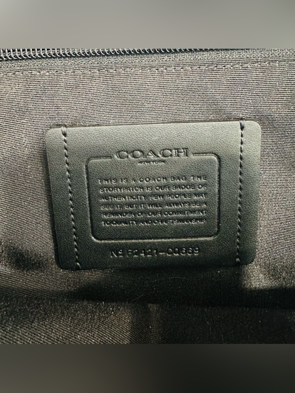 Coach Ethan Pack Bag Black NWOT - Picture 4 of 8